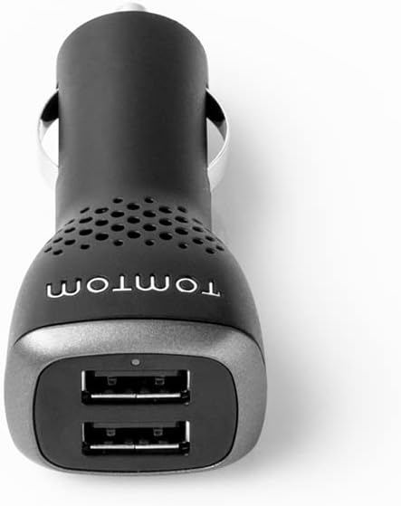 TomTom High Speed Dual Car Charger, 2.4A per port for all TomTom Sat Navs - devices that charge with USB such as Smartphones or Tablets (e.g. iPhone, Samsung etc)Cables are not included