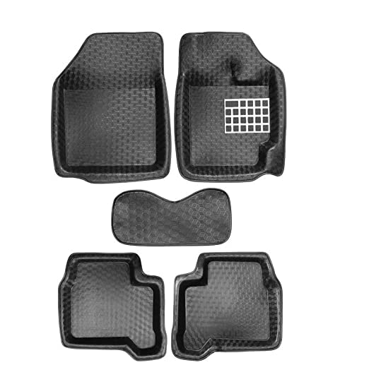 Image of EVA-Plastic 5D Car Floor Mats Compatible with Hyundai i10 Nios (Model : 2019-Till Date)-Black