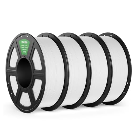 DEEPLEE PLA PRO Filament 1.75mm, Stronger Toughness 3D Printer Filament, PLA Filament Dimensional Accuracy +/- 0.02 mm, Neatly Wound, Fits Most FDM 3D Printer, 4 Pack White