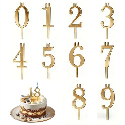 Reusable Number Birthday Candle Holder Set, Digital Birthday Cake Candle Holders Set, Number Cake Toppers for All Occasions Decorations, Adjustable Candles Stand, Party Cakes Accessories