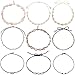 FUTTMI 9 Pieces Natural Shell Chokers Necklace Handmade Shell Pearl Beach Choker Jewelry for Womens