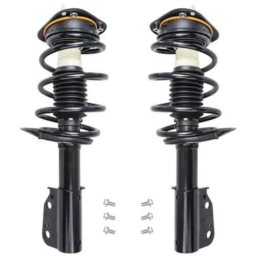 Image of Detroit Axle - 8pc Front Suspension Kit for 00-05 Buick LeSabre Cadillac DeVille Pontiac Bonneville, 01-03 Olds Aurora, 2 Struts & Coil Spring 2 Lower Ball Joints 4 Tie Rod Ends Replacement