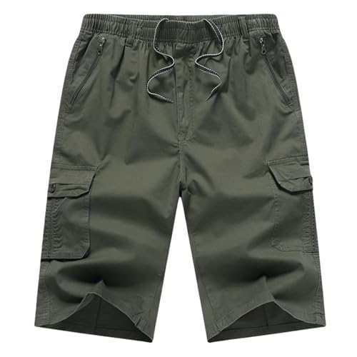Short d'été en coton homme multi-poches mi-long décontracté
