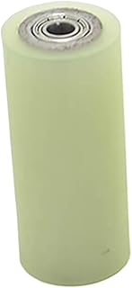 1 pcs Furniture Wheel Diameter 30mm, Length 50mm, PU Polyurethane Roller, with Bearing, Soft Surface, Pipe Drive Rubber Wheel (Size : Hole 7mm)