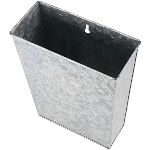 Sehoi Rustic Metal Wall Planter, 4 Pack 8.66 Inches Galvanized Vintage Hanging Wall Vase Box, Farmhouse Style Hanging Wall Vase Planters For Indoor Or Outdoor Wall Decor #TOP3