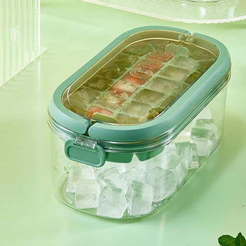 Molde para cubitos de hielo 28 cavidades base suave verde lima miniatura 7