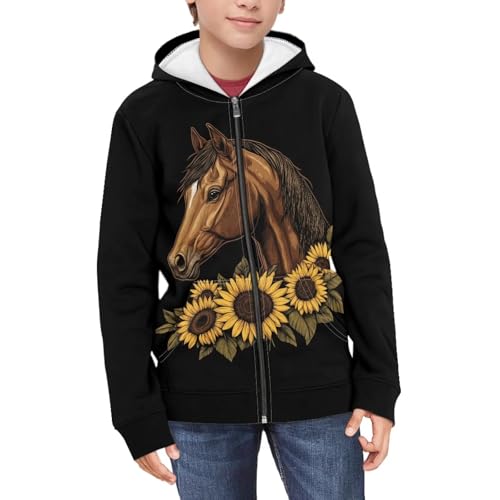 Zip Up Hoodie for Boys Casual Long Sleeve Sweatshirt with Pokcets Teen Outfits