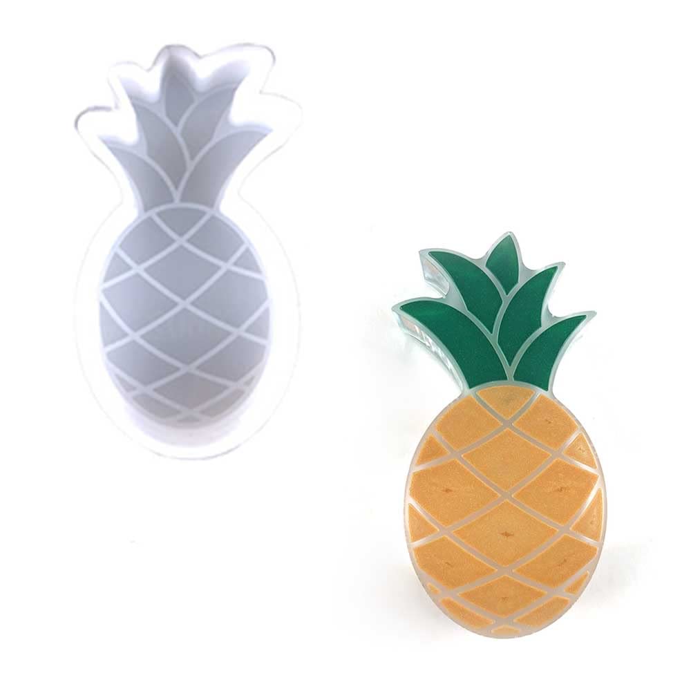 Duawenki Pineapple Shape Car Freshie Silicone Mold for Making Soap Aroma Beads Car Freshie Candle Pendant Resin