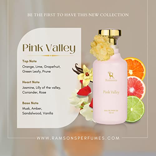 Image of Ramsons Pink Valley Eau de Parfum for Women - 100ml | Long Lasting | Floral Fragrance