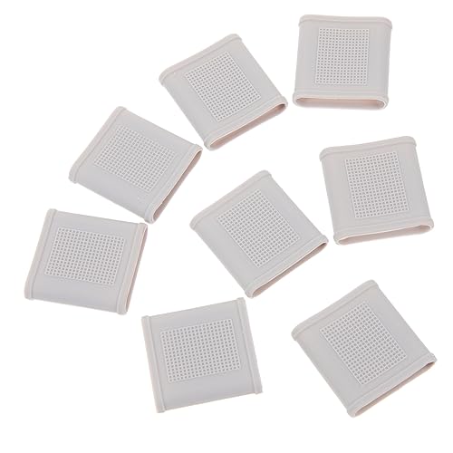 FOMIYES 8pcs Golf Sleeves Anti-Slide Silicone for Enhanced Grip Stability Stretchable Tape for Golfers Protective Pads Stylish Minimalist Design Gray