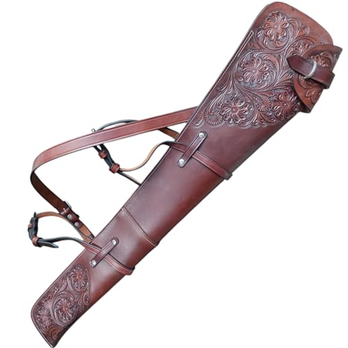 STOCKHORN Cowhide Leather Rifle Sling 33 Inch Gun Cases for Rifles Shotgun Case Shoulder Strap Soft Gun Cases for Rifles Hunting Case