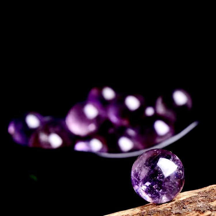 Sphère améthyste de qualité supérieure en quartz et fluorite véritable