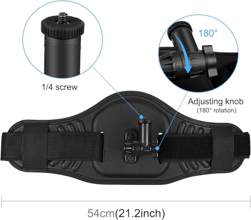 Image of SHOPEE Adjustable Selfie Stick + Waist Belt Mount Strap Replacement for Hero 13 /12 /11 /10 /9 /8 /OSMO Pocket / Insta360 X5 / X4 / X3 ONE /X /X2 Action Cameras