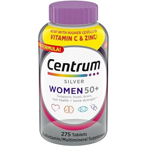 Centrum Silver Women, Multivitamin for Womens 50 Plus Multivitamin Supplement with Vitamin D3, B Vitamins, 275 Tablets per Bottle (Pack of 1) Cover