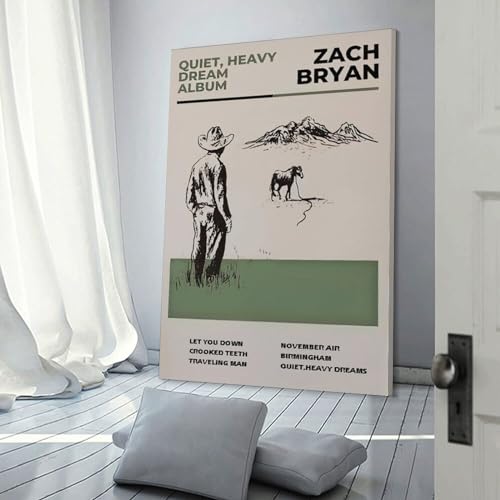 Toile Zach Bryan Quiet Heavy Dreams tableau mural 60x90 cm pour salon - 3