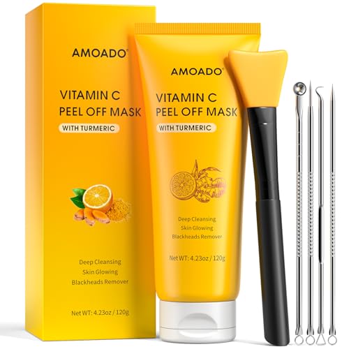 Vitamin C Kurkuma Peel Off Gesichtsmaske, Mitesserentferner Maske für...