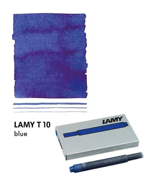 Image of LAMY Safari Fountain Pen Medium Nib Combo | Umbra Body with Metal Clip | Matt ASA Plastic Body & Chromium-Plated Steel Nib | With 10 Pcs Blue T-10 Cartridge & Z-28 Converter