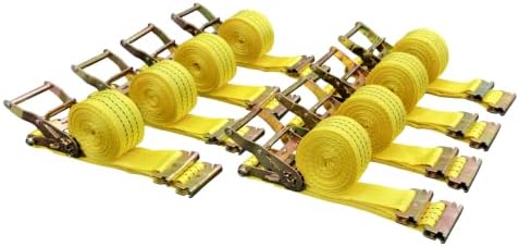 8 Pack E-Track Ratchet Straps 2" x15' 4400 lbs Tie Down