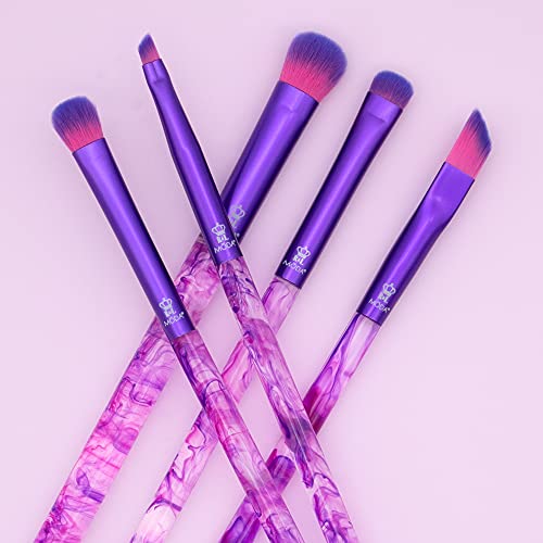 MODA Smoke Show, 5pc Eye Makeup Brush Set, Includes - Shadow, Shader, Triad, Smudger & Liner Brushes, Purple - Image 4