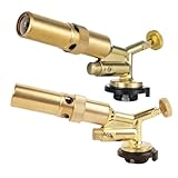 Abaodam 2 Stück Tragbarer Gasbrennerkopf mit Manueller Einstellbare Flamme Kompakt und Leicht für...