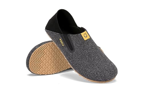 Xero Shoes Women's Pagosa Faux-Wool Barefoot House Slipper, Black, 8.53