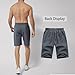 MO GOOD Mens Casual Shorts Workout Fashion Comfy Shorts Breathable Big and Tall Shorts (D-Grey, US (32-33))