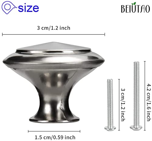 Beiutao 35 Pack Cabinet Knobs, Knobs For Cabinets And Drawers, Kitchen Cabinet Knobs, Brushed Nickel Cabinet Knobs With 70 Screws, Silver Drawer Knobs For Cupboard Door, Dresser, Drawer #TOP4