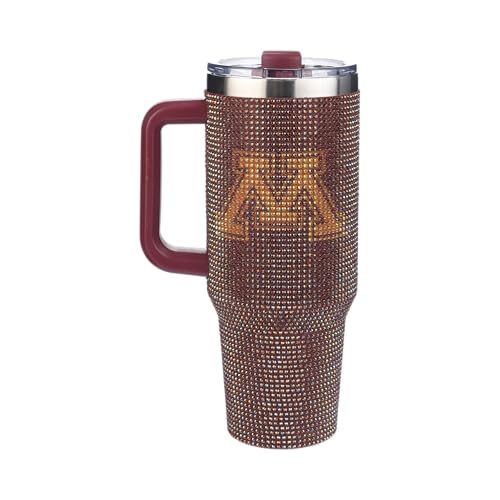 Image of The Memory Company Officially Licensed 40oz TC Bling Game Day Tumbler with Vintage Logo, University of Minnesota