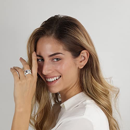 925 Sterling Silver Rings from Israel 9ct / 9k Gold Spinner Ring, Priest Breastplate, Hoshen Pendant, Blessing My Beloved is Mine, Shema Israel, This Too Shall Pass, G-d Protect You, Kabbalah Ring2