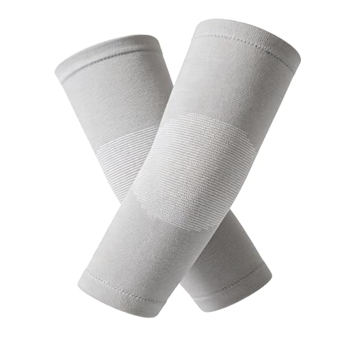 CanlatenU Kniebandage für Männer Damen - Bambus Kompressionsbandage für Arthrose Athletics Sportbandage Kniestütze - Elastische Braces Pads Warmer Schutz Knie Unterstützung 1 Paar (Grau XL)
