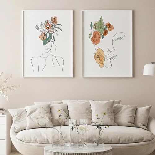 Affiches Toile Visage Peinture KEBIA Déco Mur Art Salon Maison