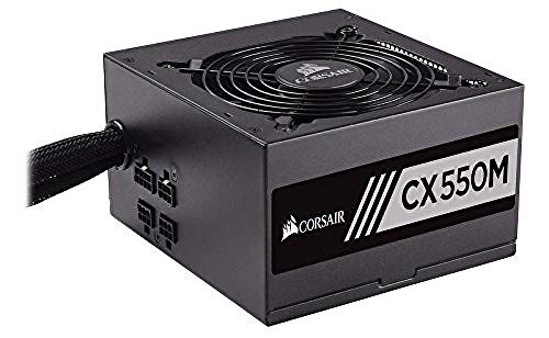 Image of Corsair CX550M 550 W 80+ Bronze Certified ATX Power Supply Unit - Black