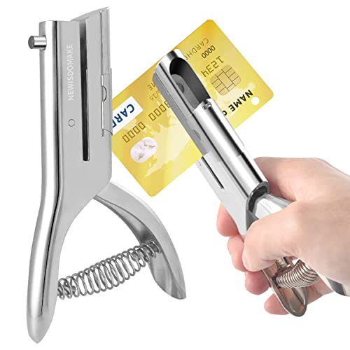 Newisdomake Heavy Duty Hole Punch 1/4 Inch Single Hole Punch Heavy Duty 2 Inch Reach Deep Throat Heavy Duty Hole Puncher 1 Hole Punch for Paper ID Cards PVC Tags Plastic Cardboard