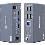 MLEEDA – KVM Switch 2 Monitore 1 Desktop 1 Laptop 4K@60Hz, 7-in-1 Dua