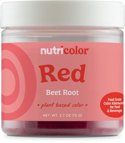 Nutricost Red Plant Based Food Coloring From Beet Root Powder (75 Servings) - Nutricolor Color Alternative For Food & Beverages
