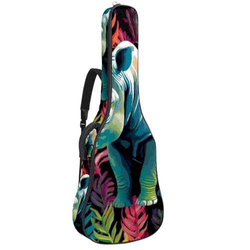 Housse guitare acoustique motif rhinocéros pour vos déplacements en ville