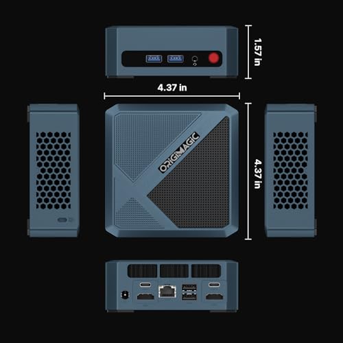 origimagic N1 Mini PC,con Ryzen 7 5825U Processore(8C/16T,fino a 4.5GHz),32GB RAM DDR4,1TB NVMe SSD,Mini PC Gaming Doppio HDMI/WiFi6/BT 5.2/2.5G LAN/WOL/Auto Power On