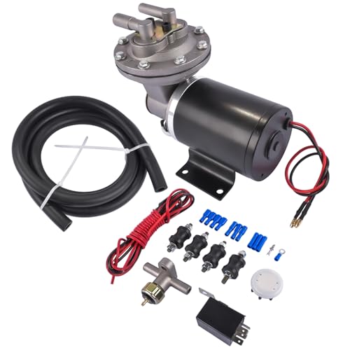 Bomba de vacío eléctrica de 12V con kit de instalación para frenos, bomba de vacío eléctrica de 18" a 22" para freno #28146 GELUOXI miniatura 1