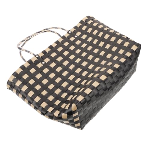 Grand panier tissé main Ciieeo, cabas femme en PVC à grosse capacité quotidienne