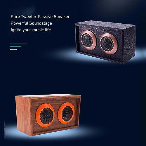 Alto-falante de Madeira, Tweeter de Madeira HiFi 35W Agudos Puros Passivos para Casa (Grão de madeir