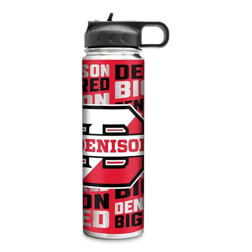Rico Industries NCAA Denison Big Red Standard 22oz Stainless Steel Tumbler with Lid - Great For Coffee, Tea, Water or Cocktails