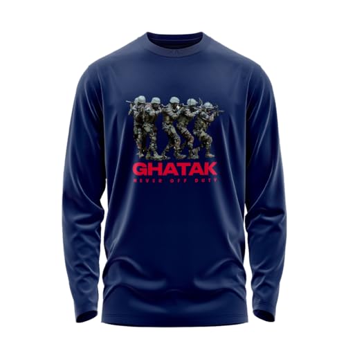 Buy Deployed Ghatak - Never Off Duty Printed Cotton T-Shirt | Full Buy Deployed Ghatak - Never Off Duty Printed Cotton T-Shirt | Full