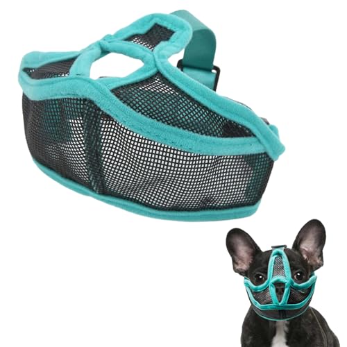 Museruola per Bulldog Francese, Museruola Cane Bulldog Francese, Muso Corto Muso di Cane a Rete Regolabile Traspirante, Museruola per Cani Maschera, Cani di Piccola Taglia