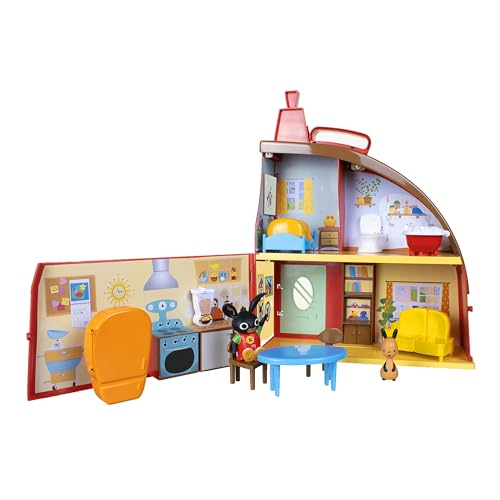 Bing Casetta Playset Bing 3583 House Playset, Flop Figures, from CBeebies TV Show. Tough, Colourful, Well-Made Role-Play Toy. Kids Aged 18 Months Plus,Red