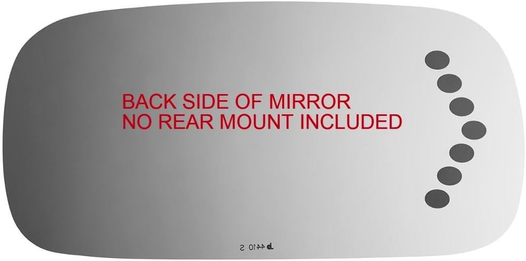 Fits 06-08 Lucerne, DTS Left Driver Mirror Glass Lens w/Signal Icon Non Auto Dim