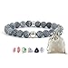 Produktbild Amaya Armband Damen Frauen Herren Chakra Chakren Stein Naturstein - Perlen-Armband - Modeschmuck handgefertigt  grün rosa weiß  Rosenquarz Mondstein Amazonit Kristall (Verwitterter Achat - Silber)