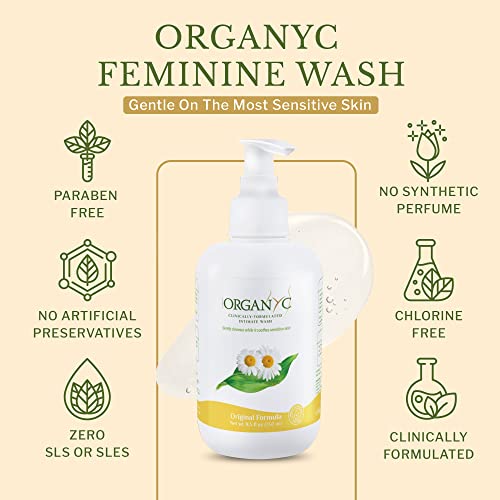 Organyc R00305 Feminine Intimate Wash For Sensitive Skin With Chamomile, Free From Chlorine, Parabens thumb #1