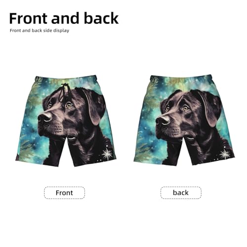 Boys Board Shorts Beach Swim Trunks Quick Dry Swimwear Kids Youth, Dog Weed Stars Art2