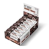 Fit Body Bars RcOcio – Barritas Proteicas Saciantes 55 g | 16 g Proteína | Sin Azúcares Añadidos | Snack Fit para Dieta y Deporte | Sabores Gourmet | Caja 12 Unidades Padre (Chocolate Brownie)