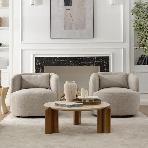 mainstays bouclé swivel chair reviews